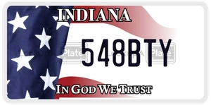 548BTY license plate in Indiana