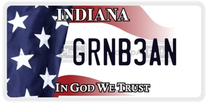 GRNB3AN license plate in Indiana