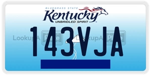 143VJA license plate in Kentucky