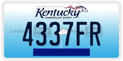 4337FR  license plate in KY
