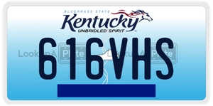 616VHS license plate in Kentucky