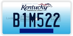 B1M522  license plate in KY
