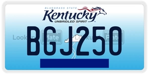 BGJ250 license plate in Kentucky