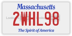 2WHL98  license plate in MA