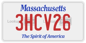 3HCV26 license plate in Massachusetts