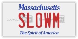 SLOWM license plate in Massachusetts