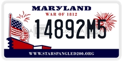 14892M5  license plate in MD