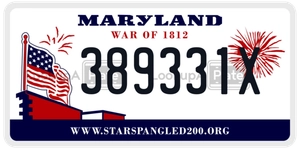 389331X license plate in Maryland