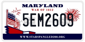 5EM2609 license plate in Maryland