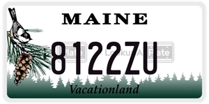 8122ZU license plate in Maine