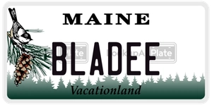 BLADEE license plate in Maine
