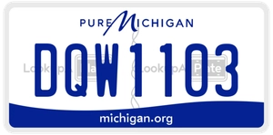 DQW1103 license plate in Michigan