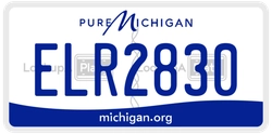 ELR2830  license plate in MI