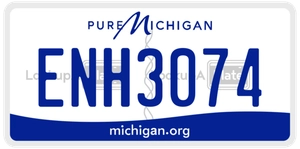 ENH3074 license plate in Michigan