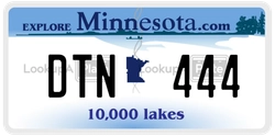 DTN444  license plate in MN