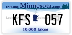 KFS057  license plate in MN