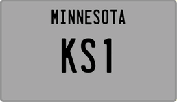 KS1 license plate in Minnesota