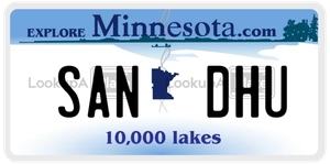 SANDHU license plate in Minnesota