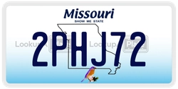 2PHJ72  license plate in MO