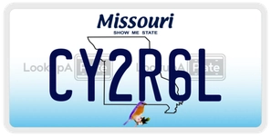 CY2R6L license plate in Missouri