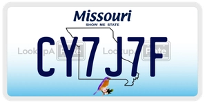 CY7J7F license plate in Missouri