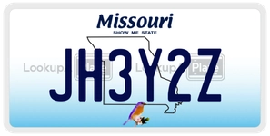 JH3Y2Z license plate in Missouri