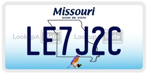 LE7J2C license plate in Missouri
