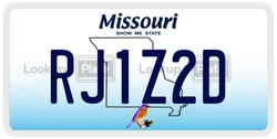 RJ1Z2D  license plate in MO