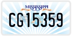 CG15359  license plate in MS