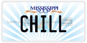 CHILL license plate in Mississippi