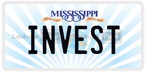INVEST license plate in Mississippi