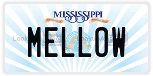 MELLOW license plate in Mississippi