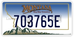 703765E  license plate in MT