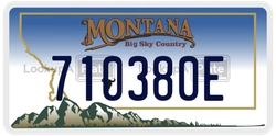 710380E  license plate in MT