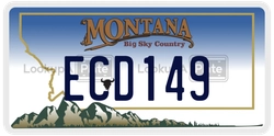 ECD149  license plate in MT