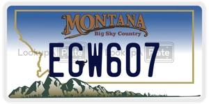 EGW607 license plate in Montana