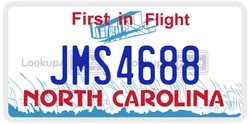 JMS4688  license plate in NC