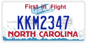 KKM2347 license plate in North Carolina