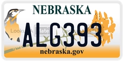 ALG393  license plate in NE
