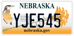 YJE545 license plate in Nebraska