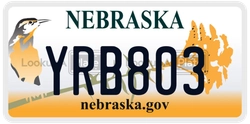 YRB803  license plate in NE