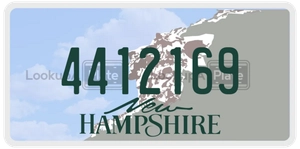 4412169 license plate in New Hampshire
