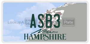 ASB3 license plate in New Hampshire