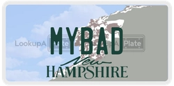 MYBAD  license plate in NH