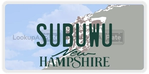 SUBUWU license plate in New Hampshire