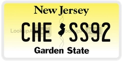 CHESS92  license plate in NJ