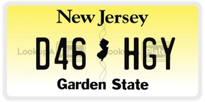 D46HGY license plate in New Jersey