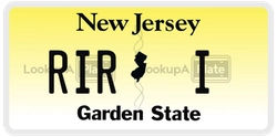 RIRI  license plate in NJ