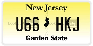 U66HKJ license plate in New Jersey
