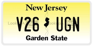 V26UGN license plate in New Jersey